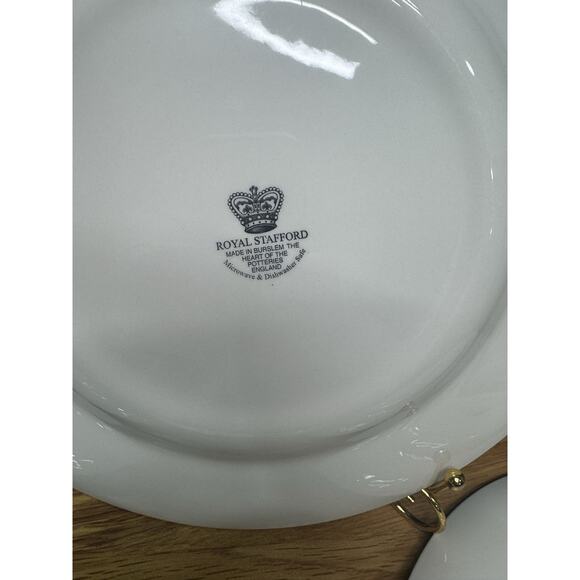 Royal Stafford Asiatic Pheasant Red Fine Earthenware 11” Dinner Plates -5 Pc Set - Picture 11 of 12
